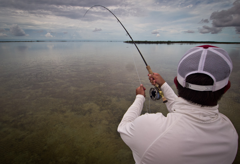 Bonefishing Tip Rod Tip High on Rocky Bottoms