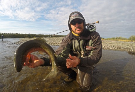 Kevin Riley with Trout at Alaska West
