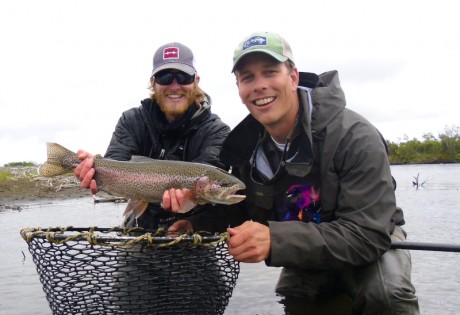 Fly fishing for trout at Alaska West