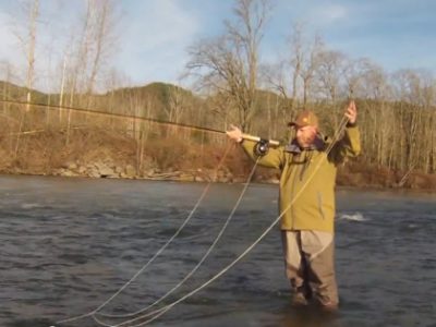 How to manage running line when spey casting.