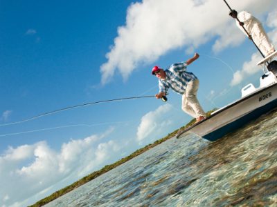 Fly fishing for bonefish.