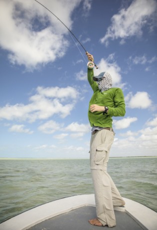 Fighting Bonefish at Andros South