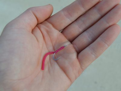 Worm fly for bonefish.