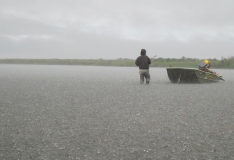 Rain while fishing in Western Alaska.