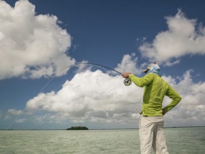Fly fishing for bonefish by Hollis Bennett.