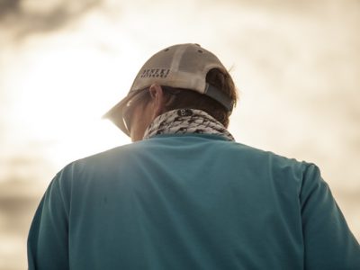 Kyle Shea Scanning for Bonefish by Hollis Bennett.