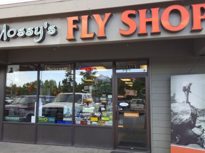 Mossy's fly shop in Anchorage, Alaska.