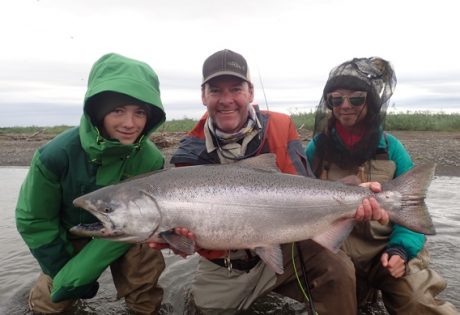 Spey fishing for king salmon at Alaska West.