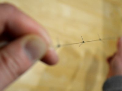 Tying your own fly fishing leaders.