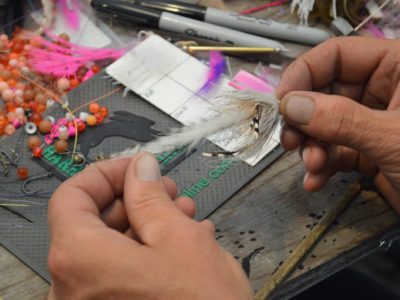 Rigging stinger hook style flies.