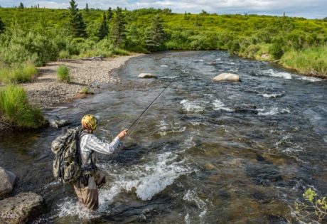 Fly Fishing at Rapids Camp Lodge by Abe Blair Photography.