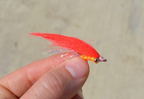 Tying practice flies for fly casting.