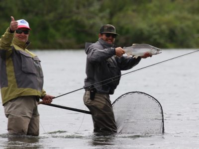 Fly fishing at Alaska West.