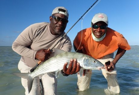Ten pound bonefish from Andros South guide, Josie Sands.