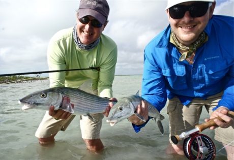 Double bonefish at Andros South.