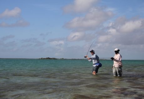 Tim Rajeff casting for bonefish at Andros South.