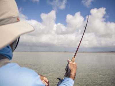 Fighting bonefish by Hollis Bennett