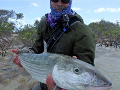 Peter Viau with a big bonefish from Andros South