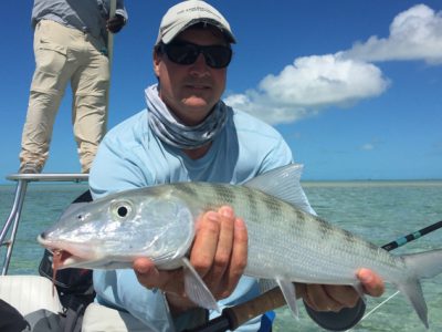 Fly fishing for bonefish at Andros South