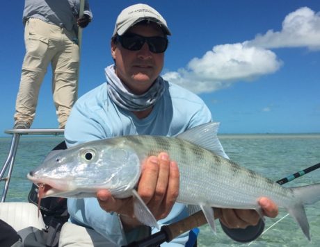 Fly fishing for bonefish at Andros South
