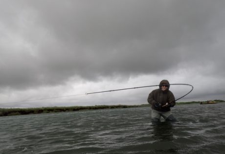 Fighting king salmon on spey rods
