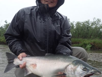 Retrieving the fly for silver salmon