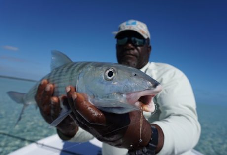 Josie Sands with a South Andros Bonefish