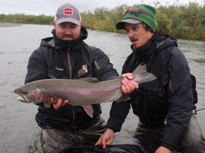 Matt Vaughn with a rainbow trout