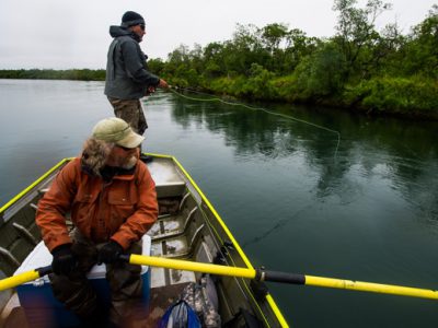 Rowing for trout by Tosh Brown