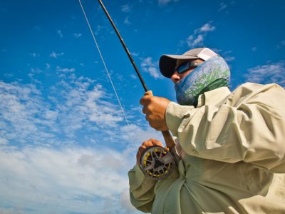 Fighting bonefish by Tosh Brown