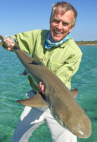 Fly fishing for lemon sharks at Andros South