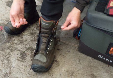 Broken wading boot laces hack