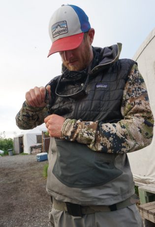 Puffy vests for fishing
