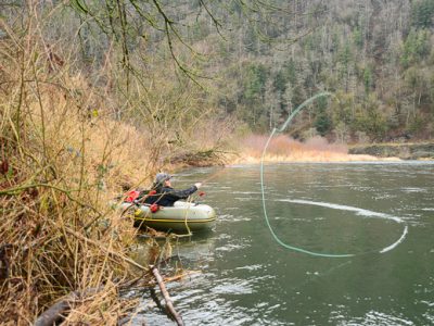 spey casting - casting plane and wading depth